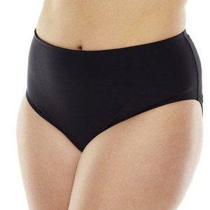 Women’s Croft & Barrow Solid Semi High-Waisted Scoop Bottoms Plus Size 26W Black